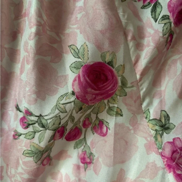 Loveshackfancy Popover Silk Mini Dress in Pink Ivy size XS - Picture 4 of 7